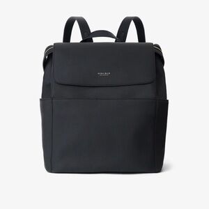 NWT: Mina Baie Kinney Diaper Bag: black with gold zipper